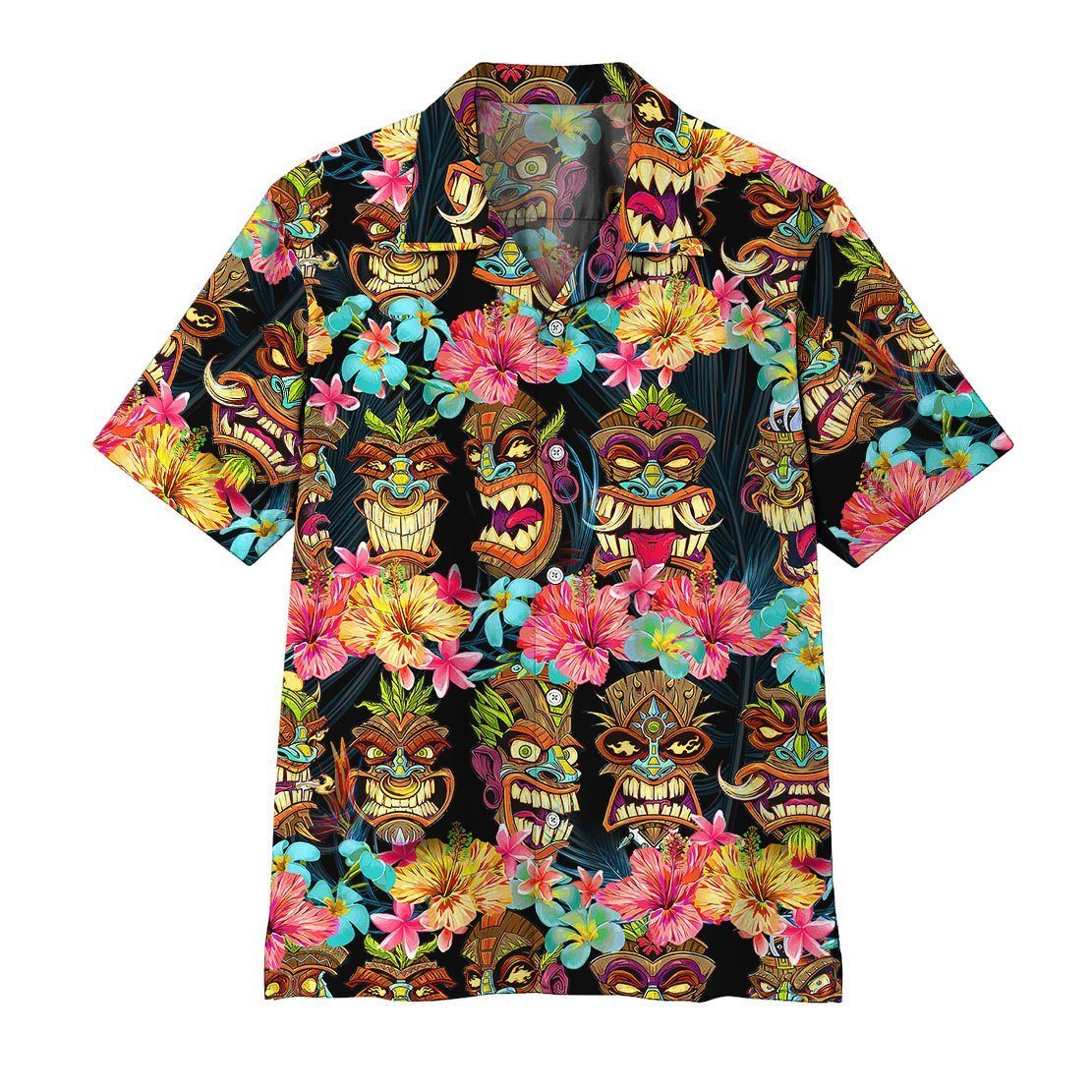 Tiki Head Hawaiian Shirt - Pinotee Store