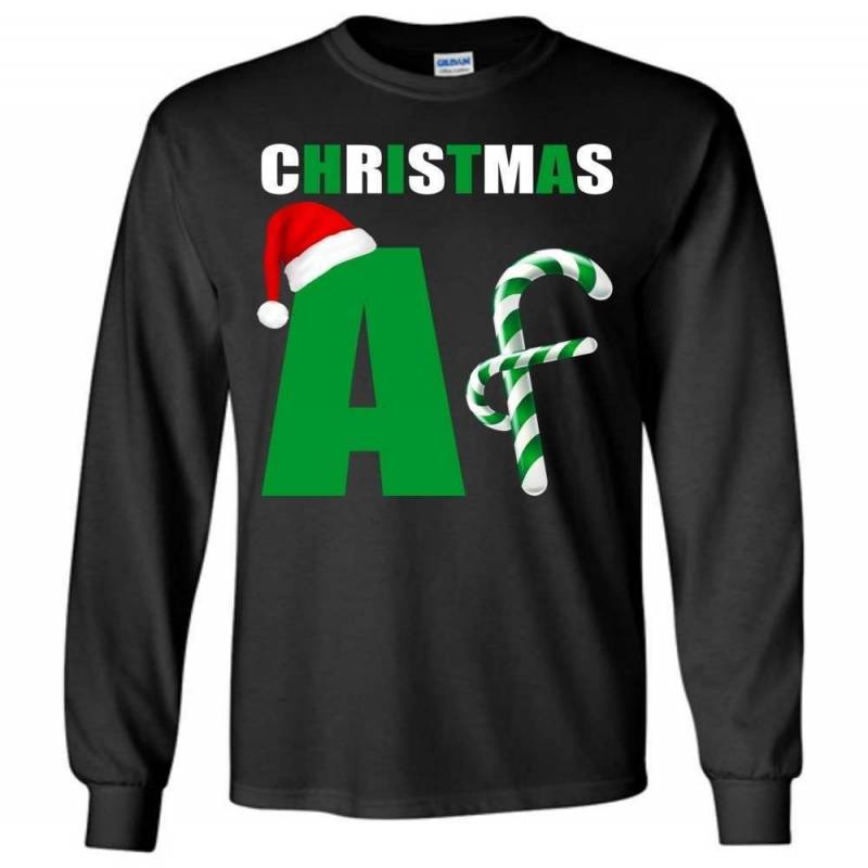 Christmas AF Long Sleeve, Christmas Candy Cute Adult And Youth Size