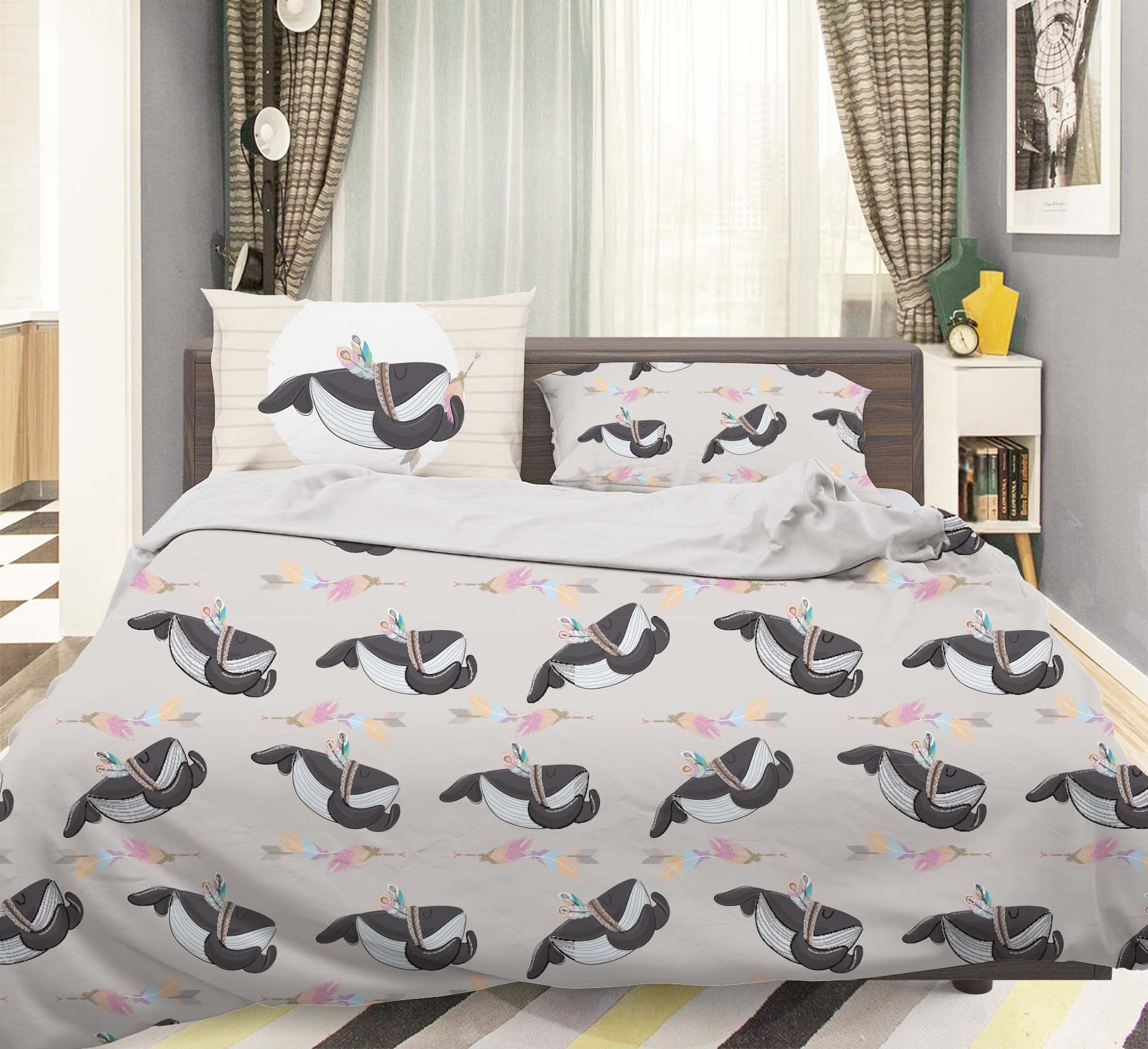 3D Shark Feather Arrow Quilt Cover Set Bedding Set Pillowcases 08