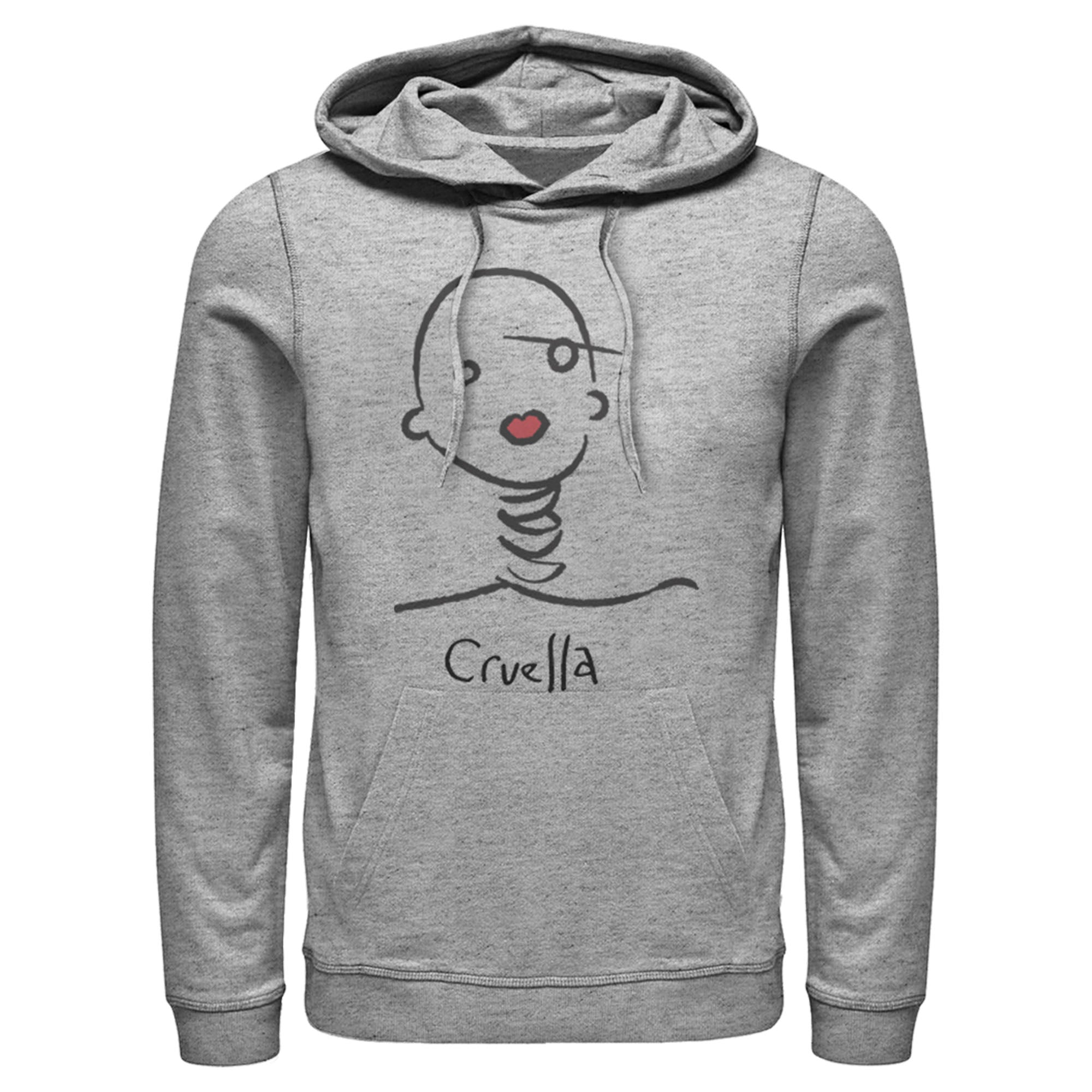 Cruella Men’S Abstract Doodle  Pull Over Hoodie