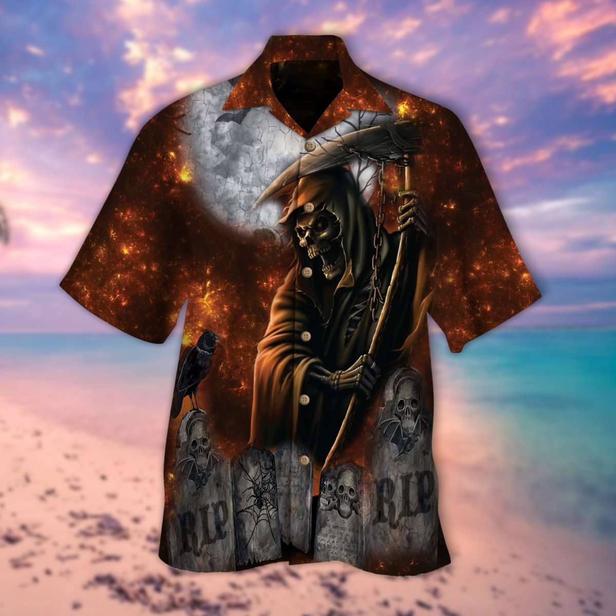 Grim Reaper Halloween Hawaii Shirt For Men Women Adult Ha49561