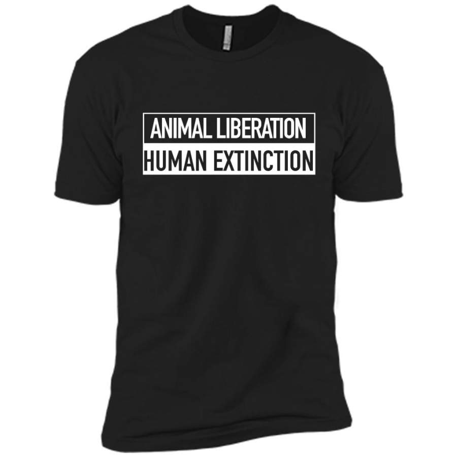 Animal Liberation Human Extinction – Canvas Unisex USA Shirt