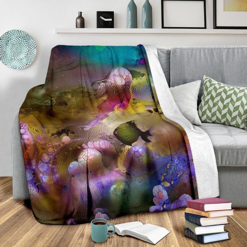 Magical Dolphin And Fish Coral Reef Cla0510208F Sherpa Fleece Blanket