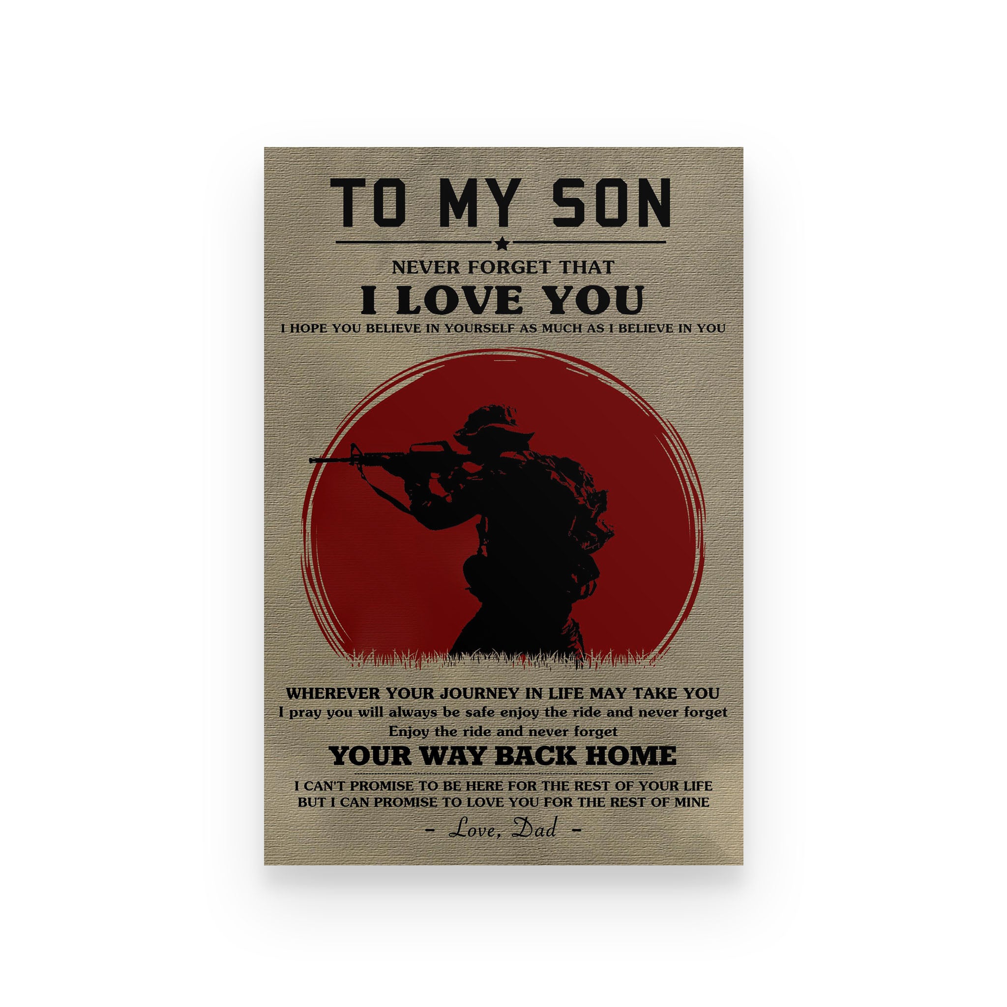 Soldier poster dad to son never forget your way back home vs2