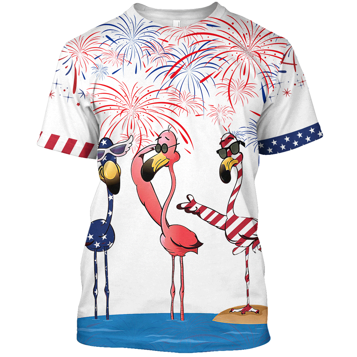 Flamingo Shirts For Independence Day, Funny Patriotic Shirt American Flamingo T Shirt