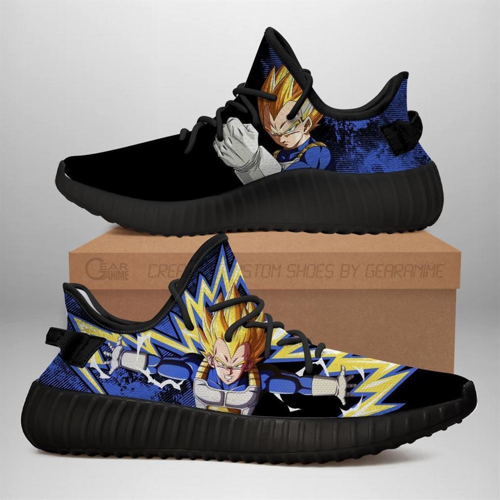 Power Skill Vegeta Yz Dragon Ball Z Anime Yeezy Black Shoes Sport Sneakers - Safecheckoutnow Fashion