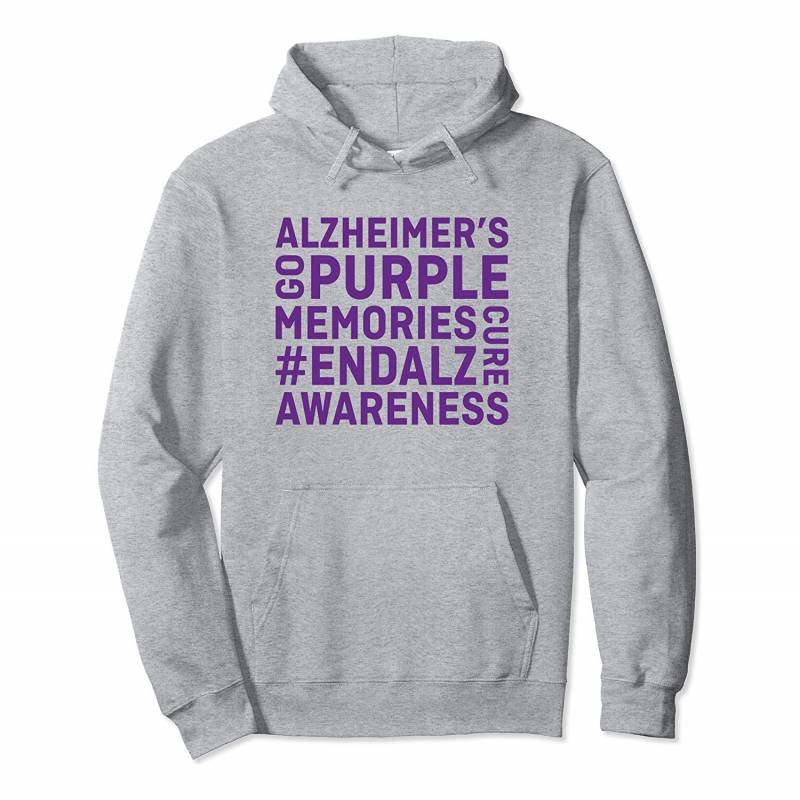 Alzheimer’s Awareness Products Purple #ENDALZ END ALZ Pullover Hoodie, T-Shirt, Sweatshirt