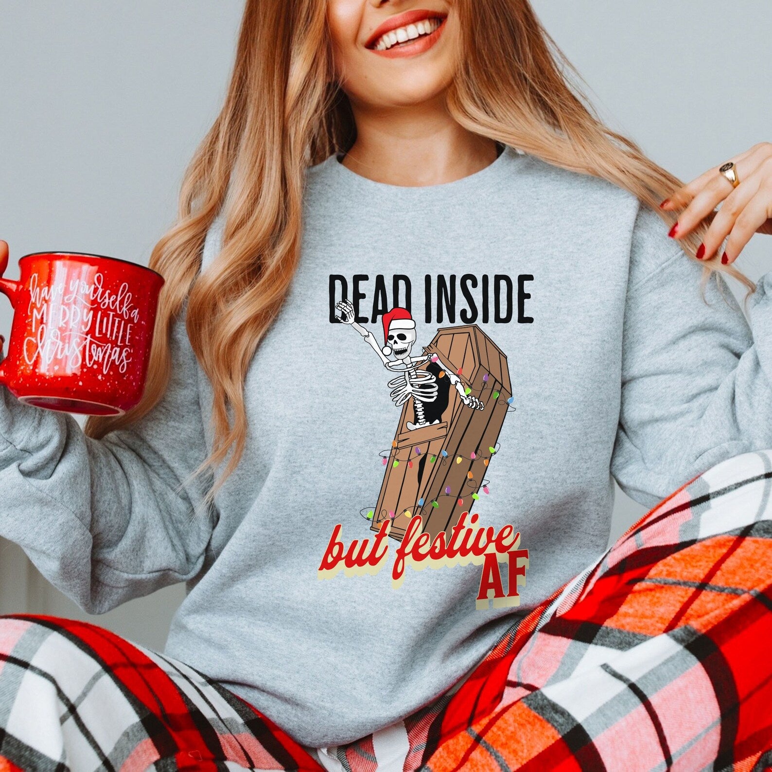 Dead Inside Sweatshirt 2D Crewneck Sweatshirt All Over Print Sweatshirt For Women Sweatshirt For Men Sws4010