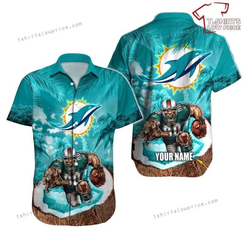 Miami Dolphins Hawaiian Shirt Nfl Football Personalized Cheap Hawaiian Shirt