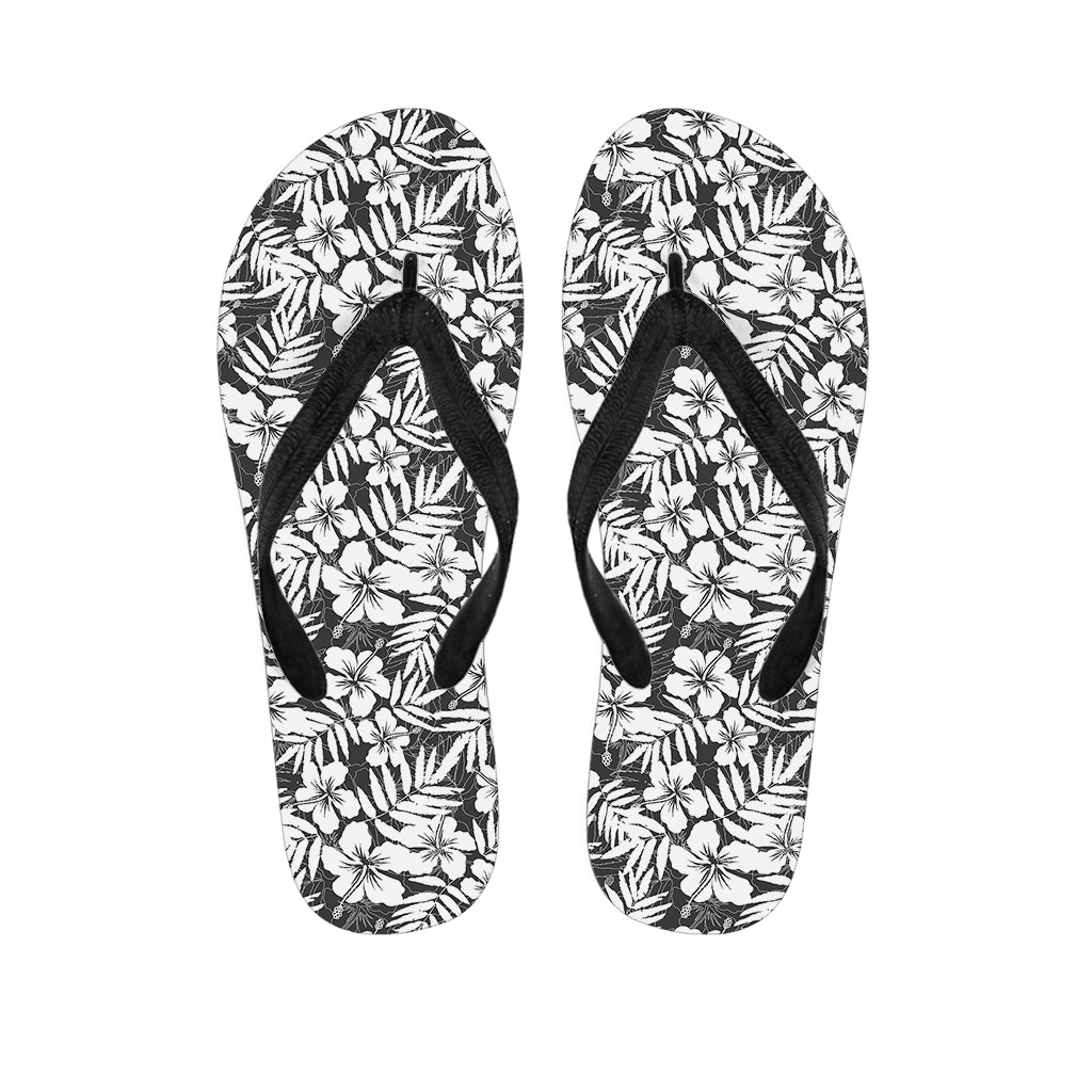 White And Grey Hawaii Pattern Print Flip Flops Ha108828