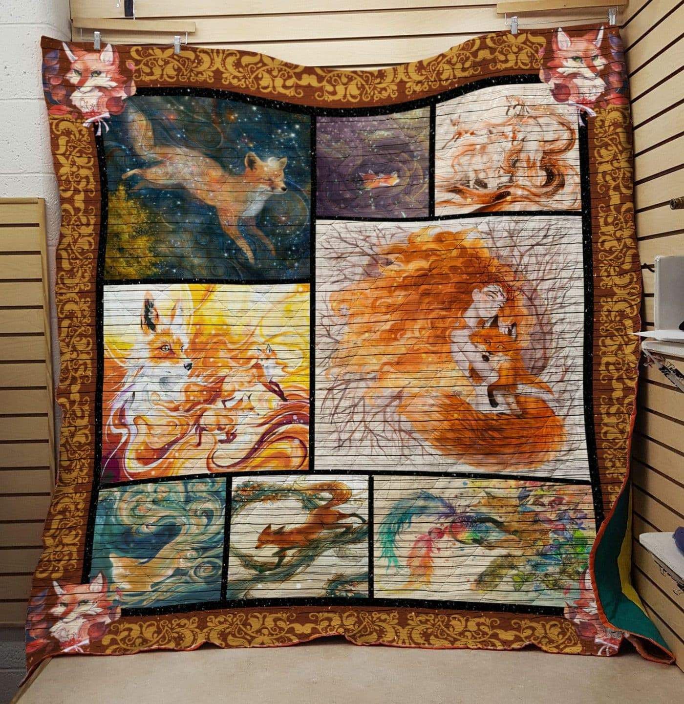 Girl and fox 3D Quilt Blanket HGM9