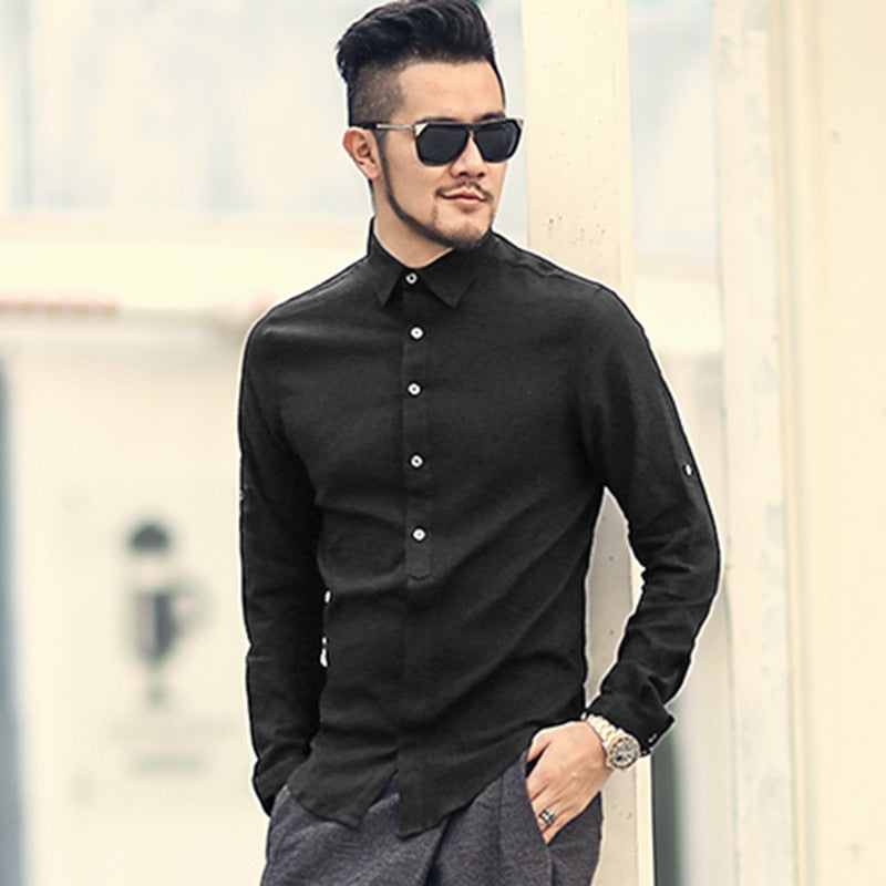 Spring Casual Cotton Long Sleeve Shirt #S242