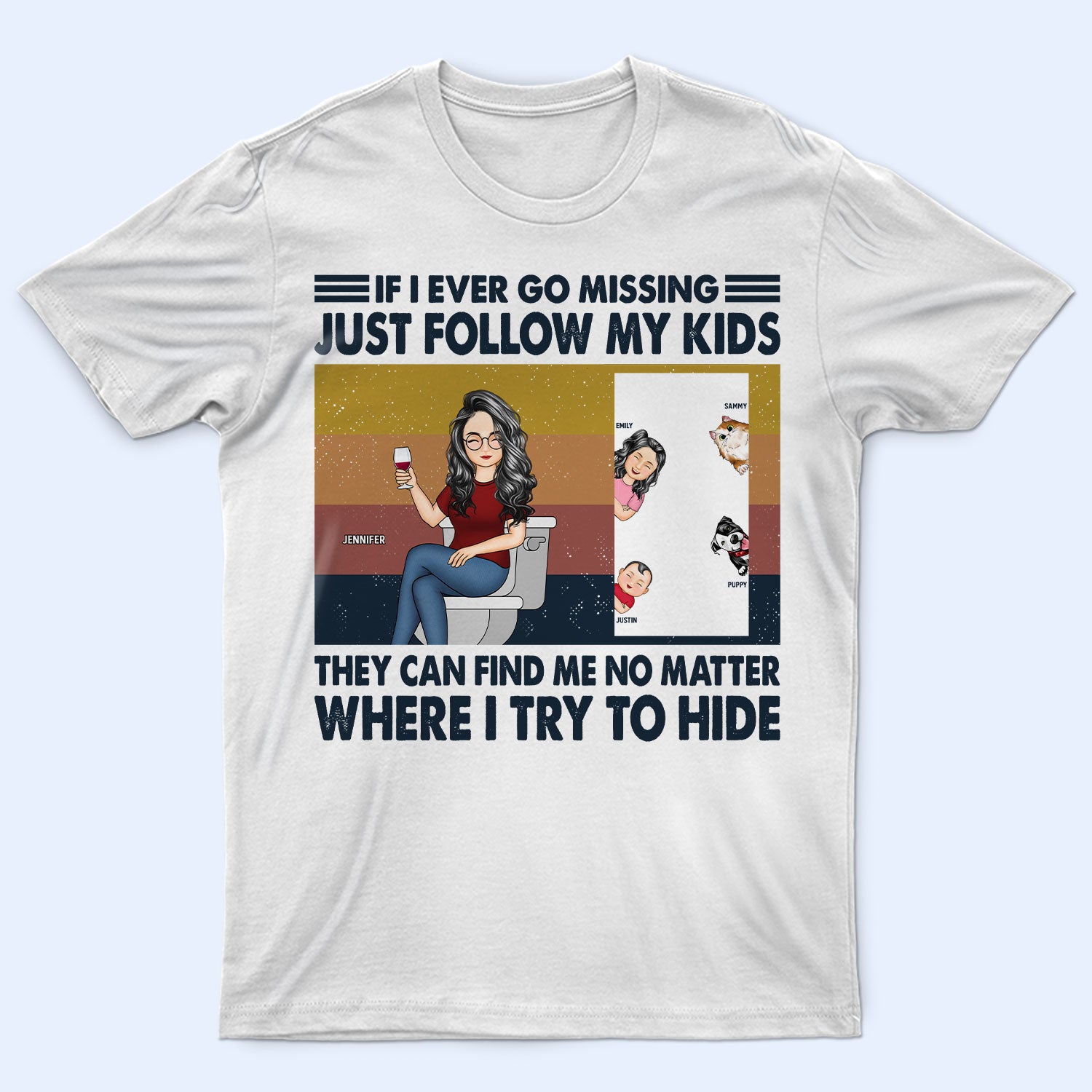 Just Follow My Kids – Gift For Mother – Personalized Custom T Shirt