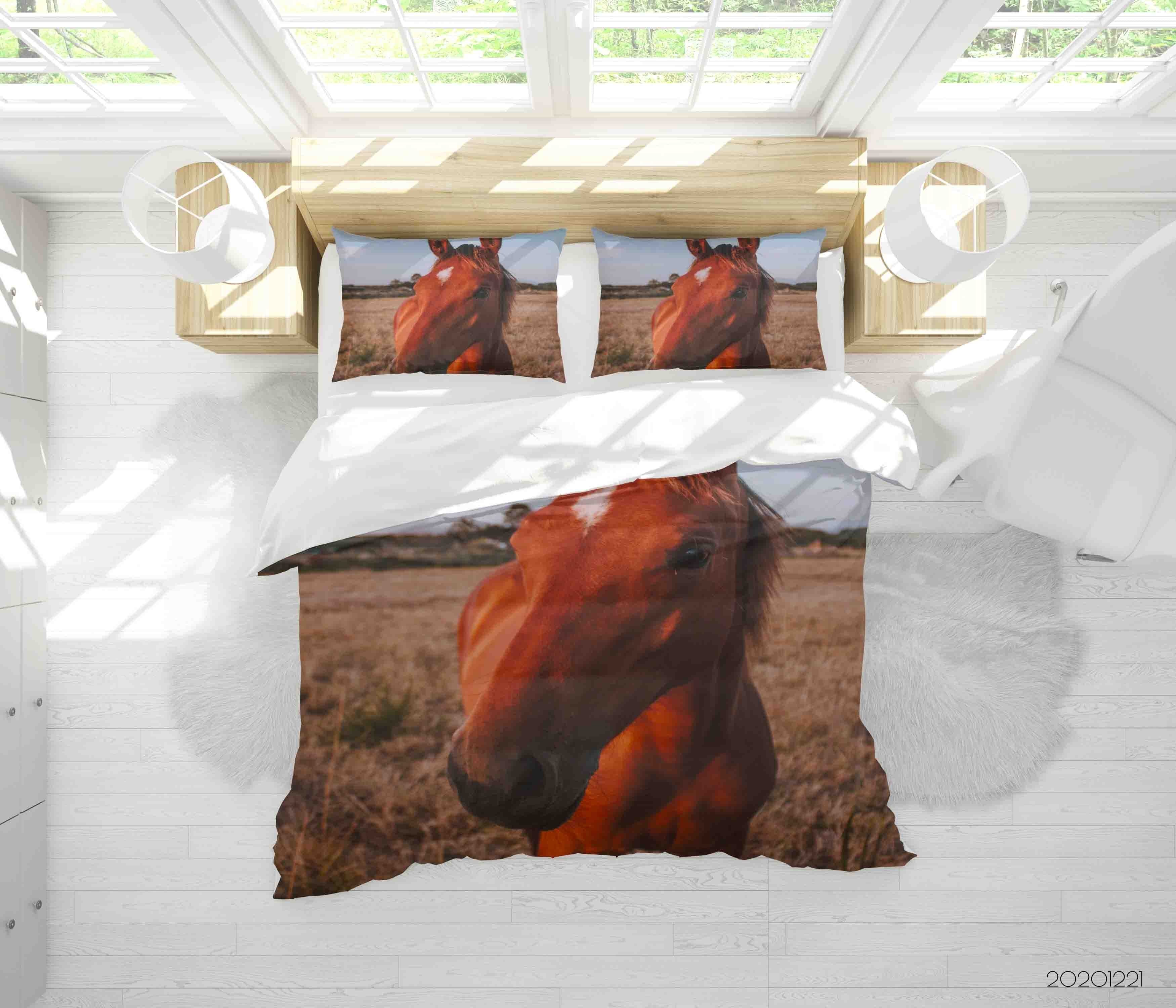 3D Ranch Animal Horse Quilt Cover Set Bedding Set Duvet Cover Pillowcases 223 Lqh