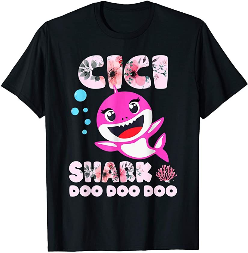 Cici Shark Doo Doo Doo Shirt, Funny Mother’s Day Gift T-Shirt