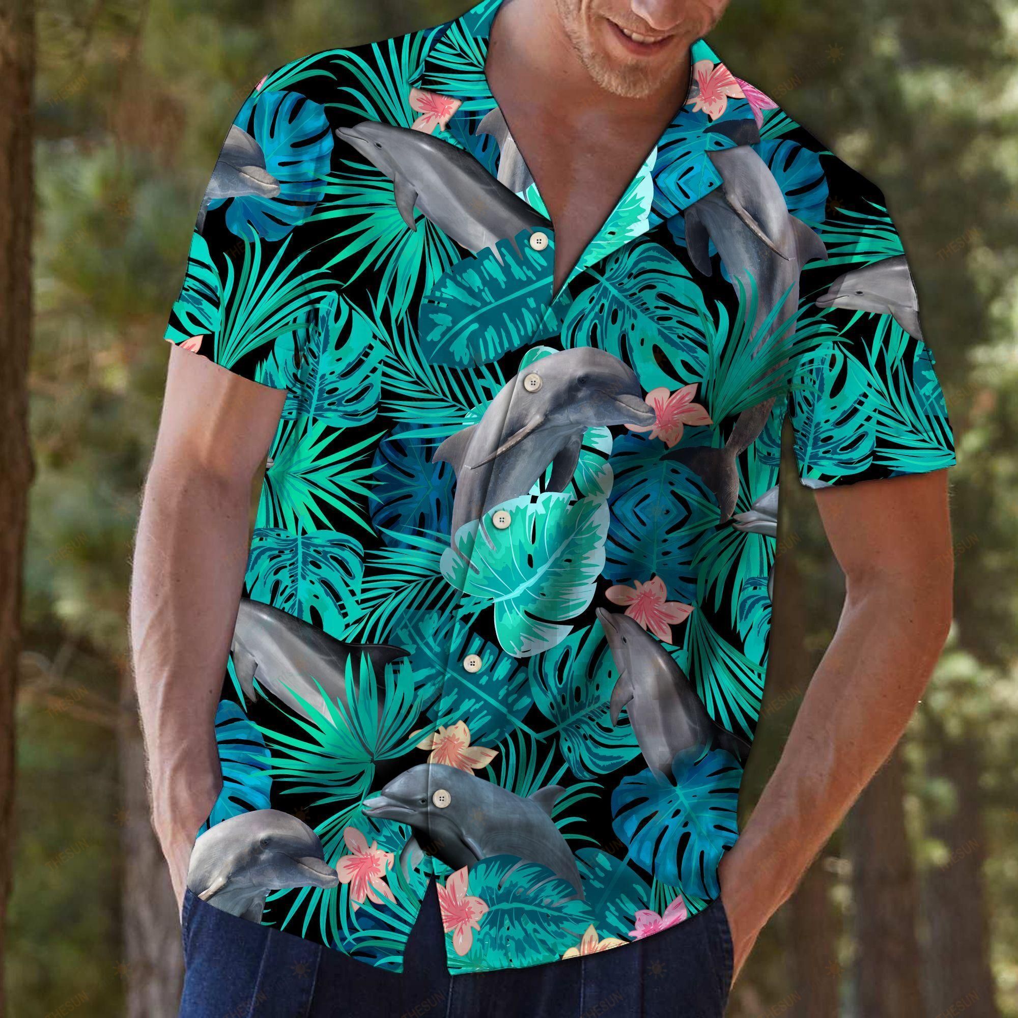 Dolphin Tropical Hawaiian Shirt Ha111018