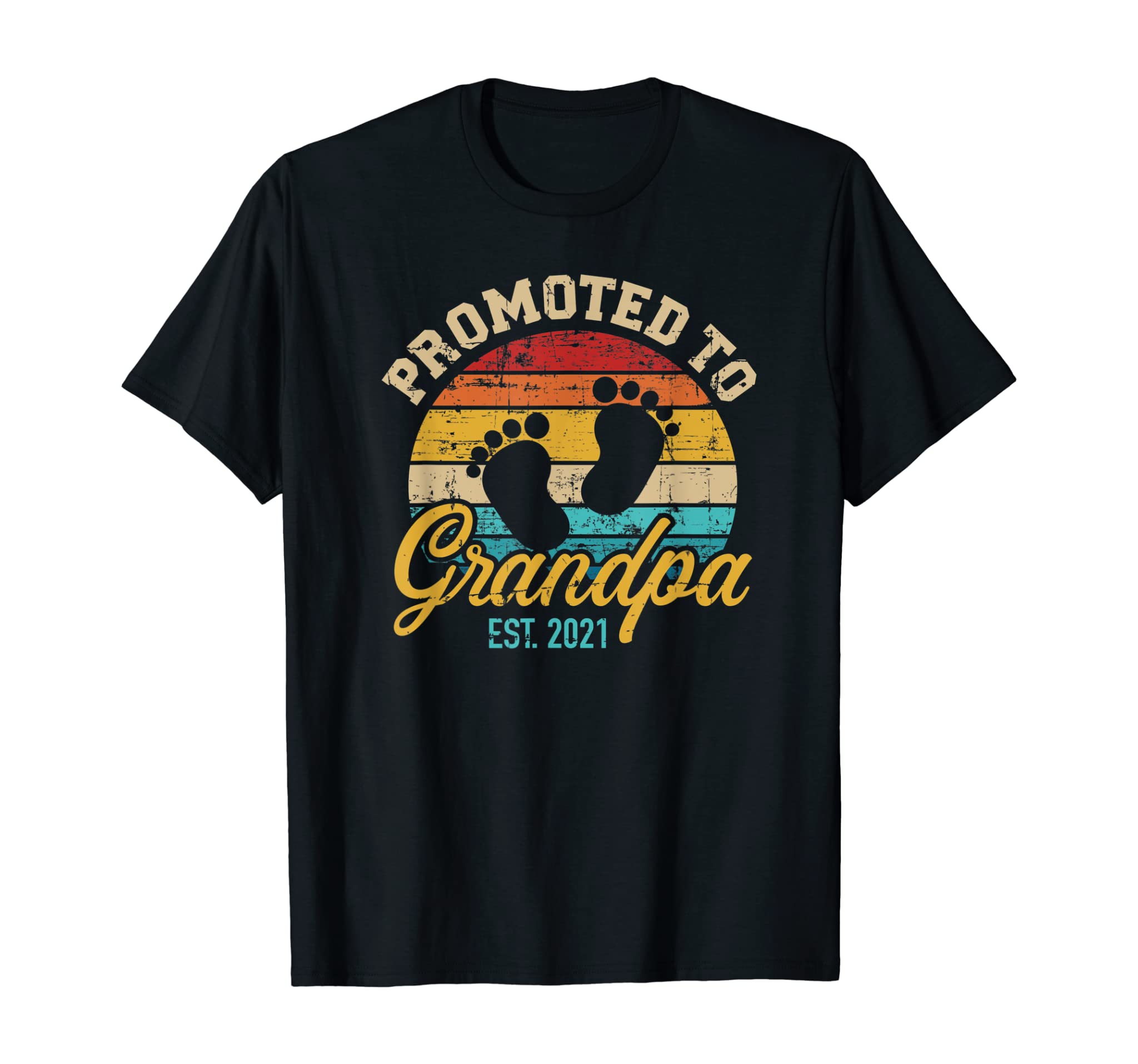 Promoted to Grandpa 2021 vintage retro T-Shirt