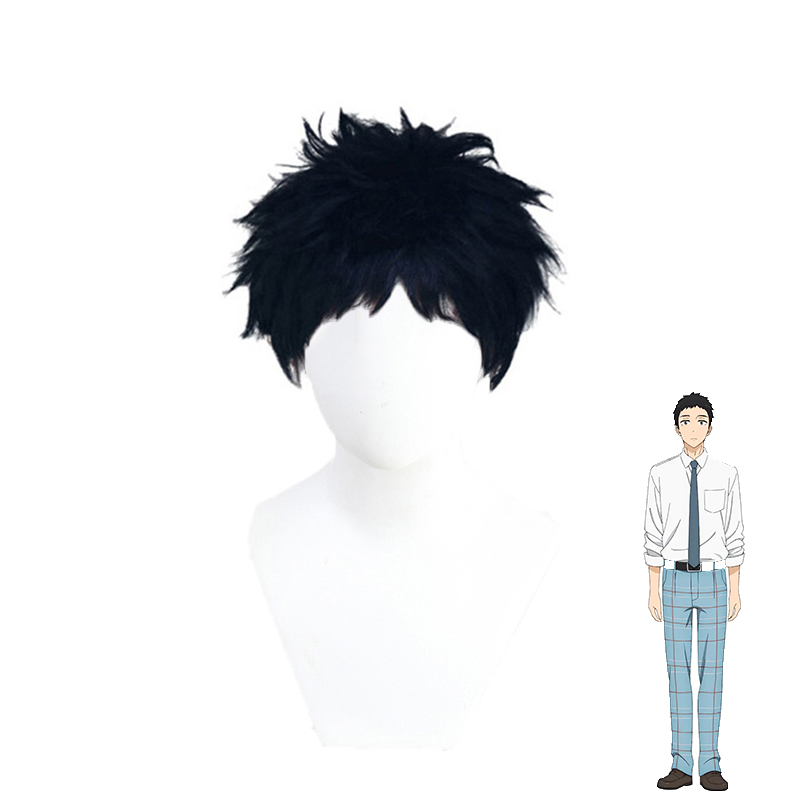 Anime My Dress-Up Darling Cosplay Wakana Gojo Cosplay Wig Short Black Hair Haikyuu!! Fukurodani Akaashi Keiji Men Wig alx