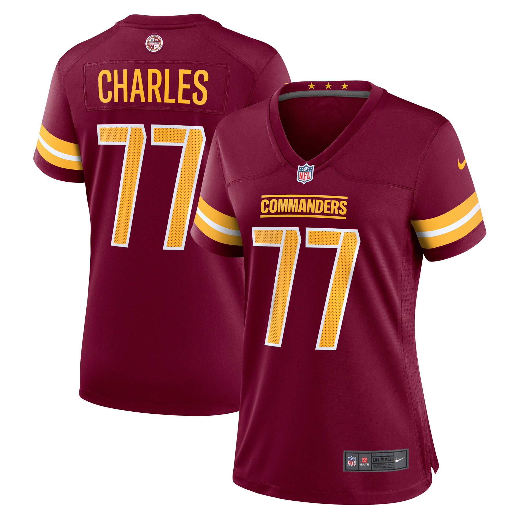 Women’s Washington Commanders Saahdiq Charles  Burgundy  Game Jersey