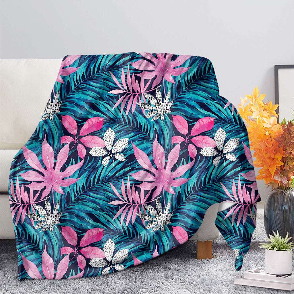 Blue And Pink Watercolor Hawaii Print Blanket Ha99834