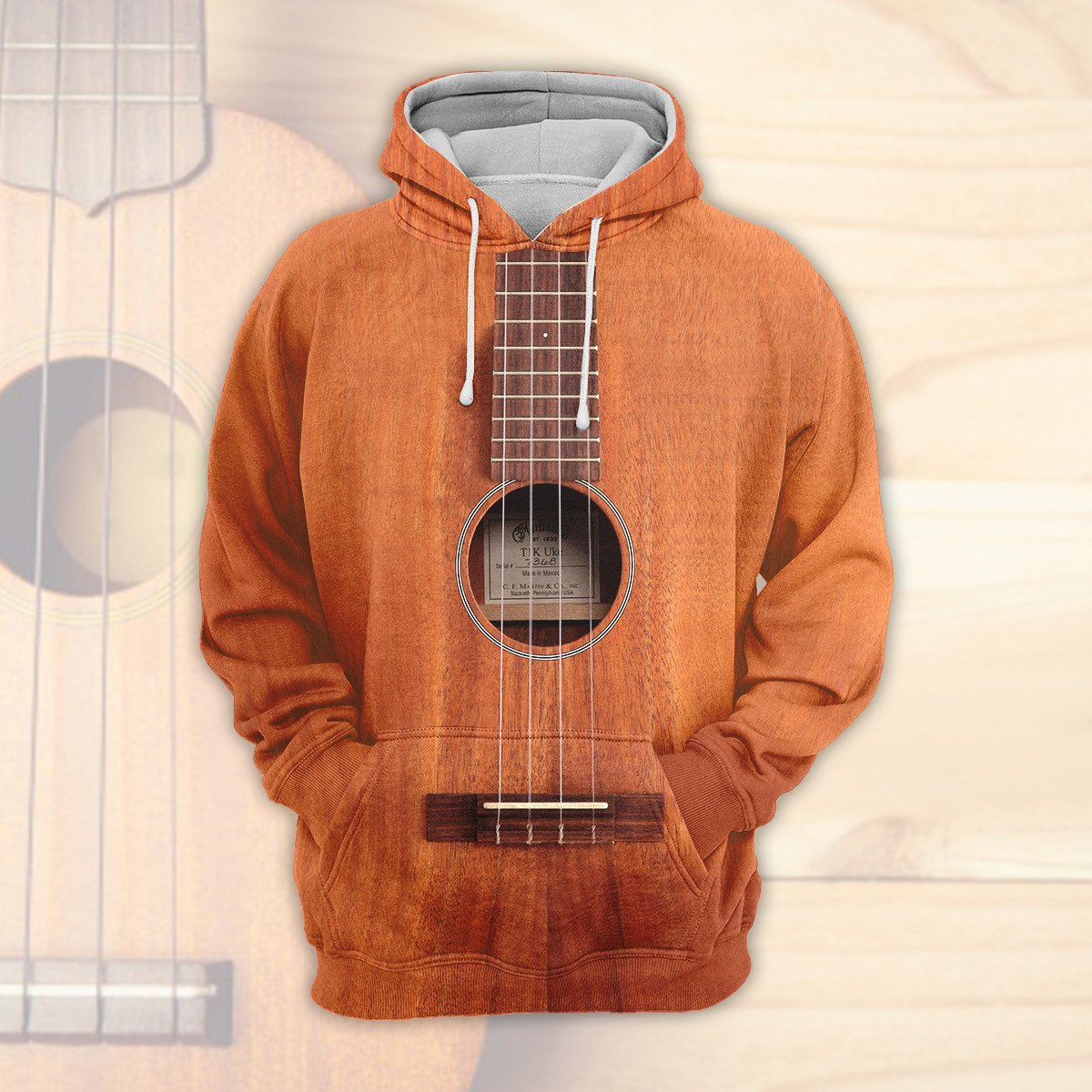 Ukulele Hoodie 3D #Dh