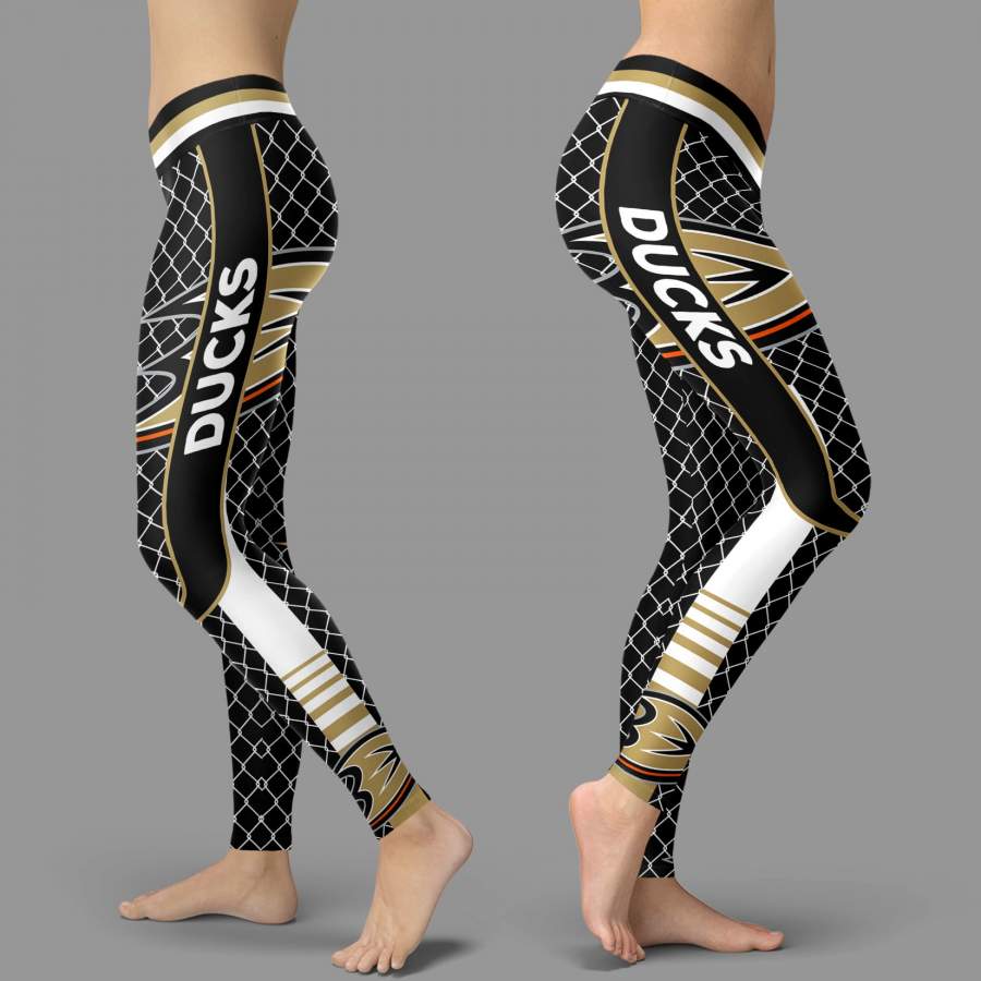 Single Small Line Circle Stylish Fashion Anaheim Ducks Leggings