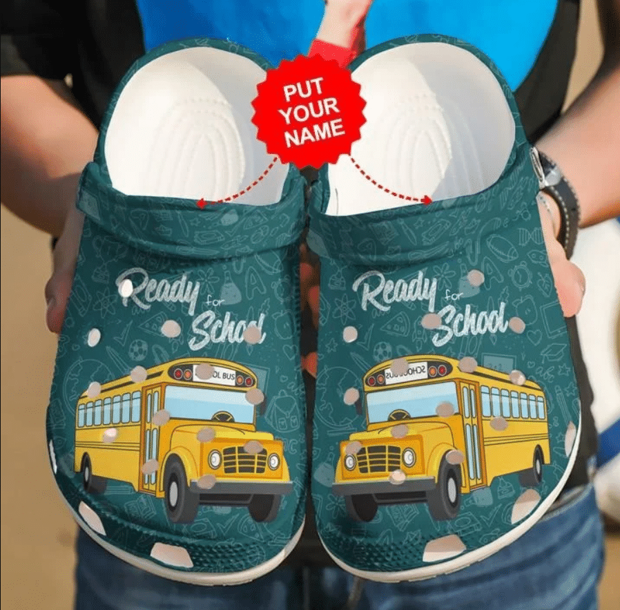 Personalized Bus Driver Ready For School Clog Shoes #Dh