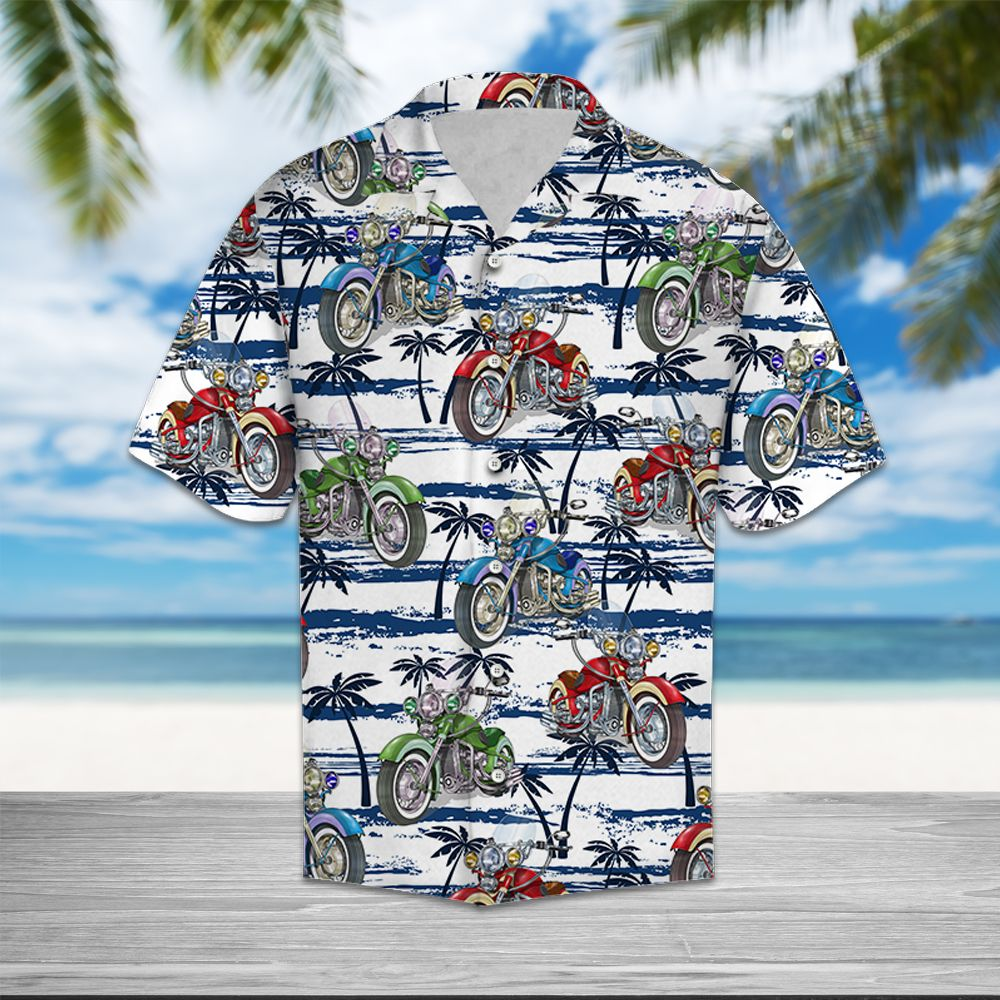 Motorbike Palm Tree Hawaii Shirt Ha71579