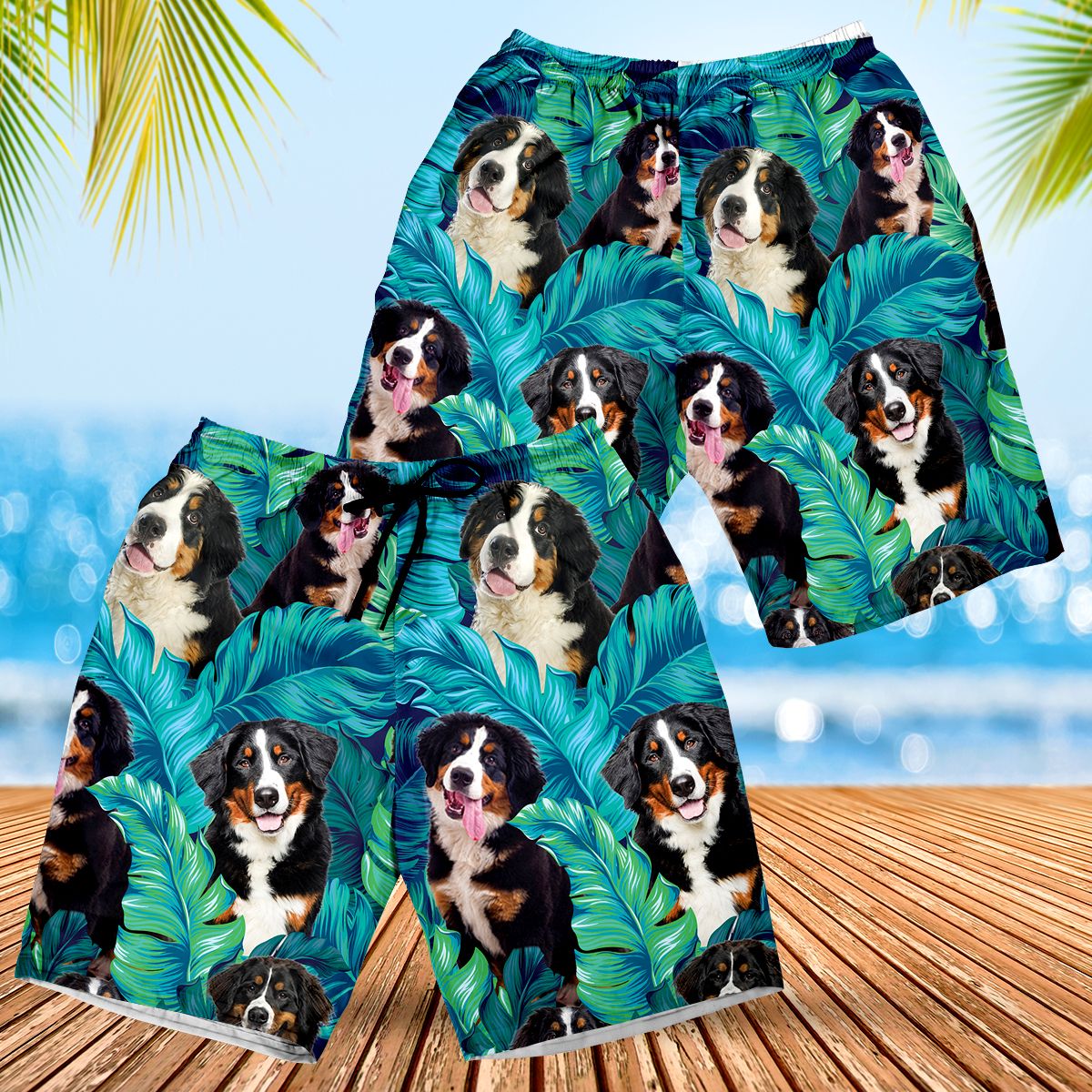 Bernese Mountain Dog Lovers Gift Hawaiian Shorts – Hawaiian Shirt For Men, Hawaiian Shirt For Women, Aloha Shirt