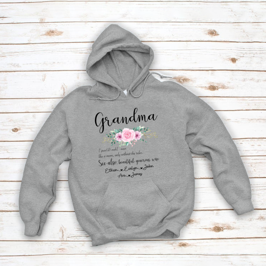 Define Grandma Like A Mom Only Without Rules Hoodie