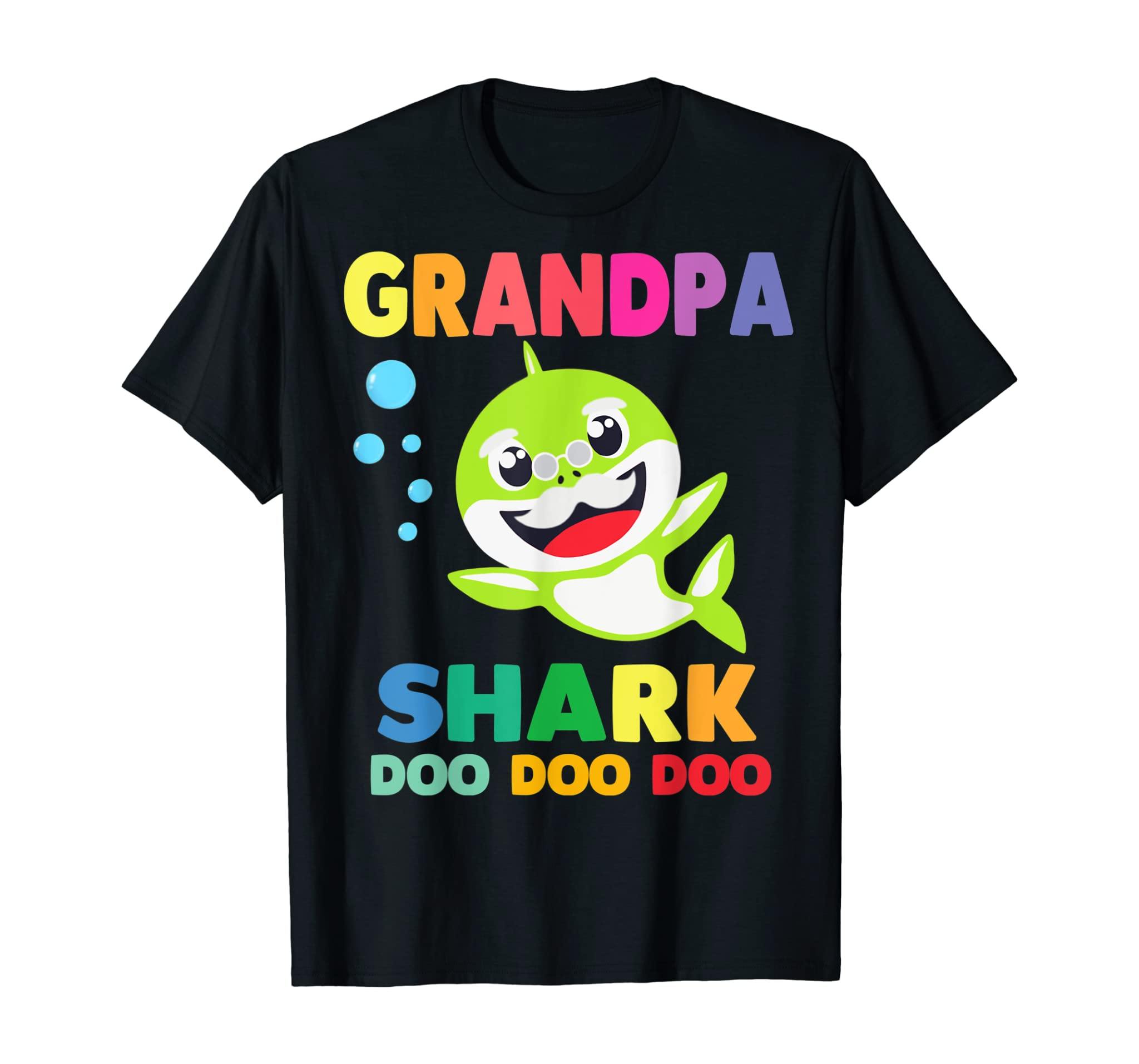 Grandpa Shark Shirt Doo Doo Grandma Mommy Daddy Baby Tee T-Shirt