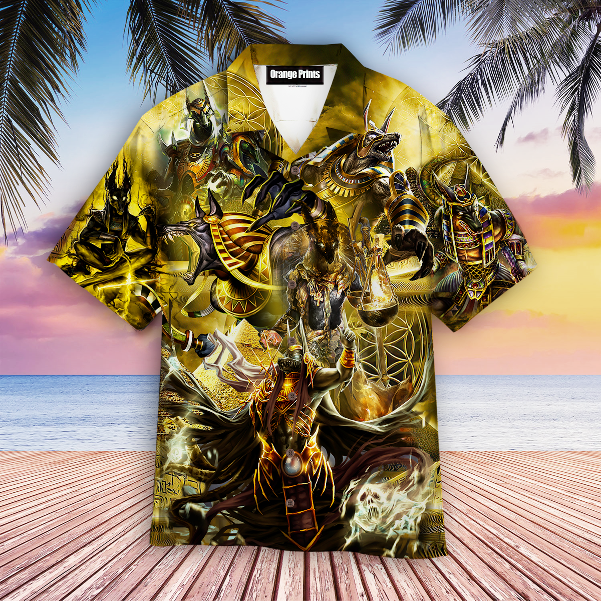 The Golden Egyptian God Anubis Aloha Hawaii Shirts For Men Women Ha17457