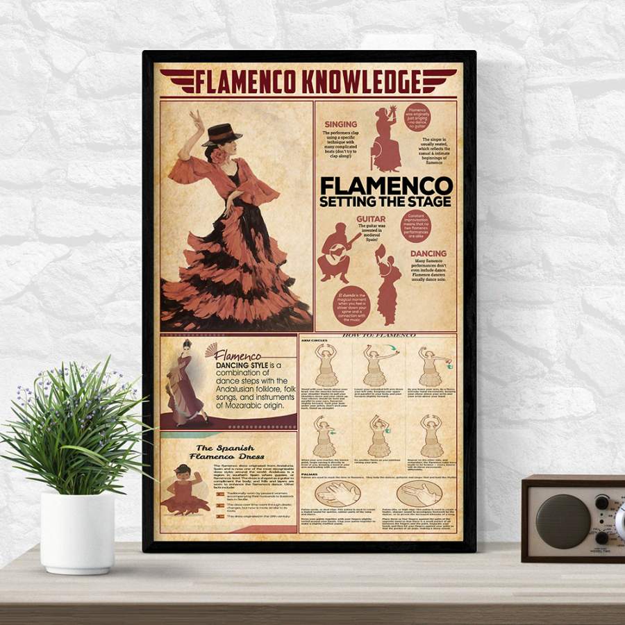 Wozoro Unframed Poster Flamenco Knowledge Size 11×17, 16×24, 24×36 inch