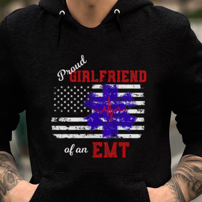 Proud Girlfriend Of An Emt American Flag Gift Standard Hoodie