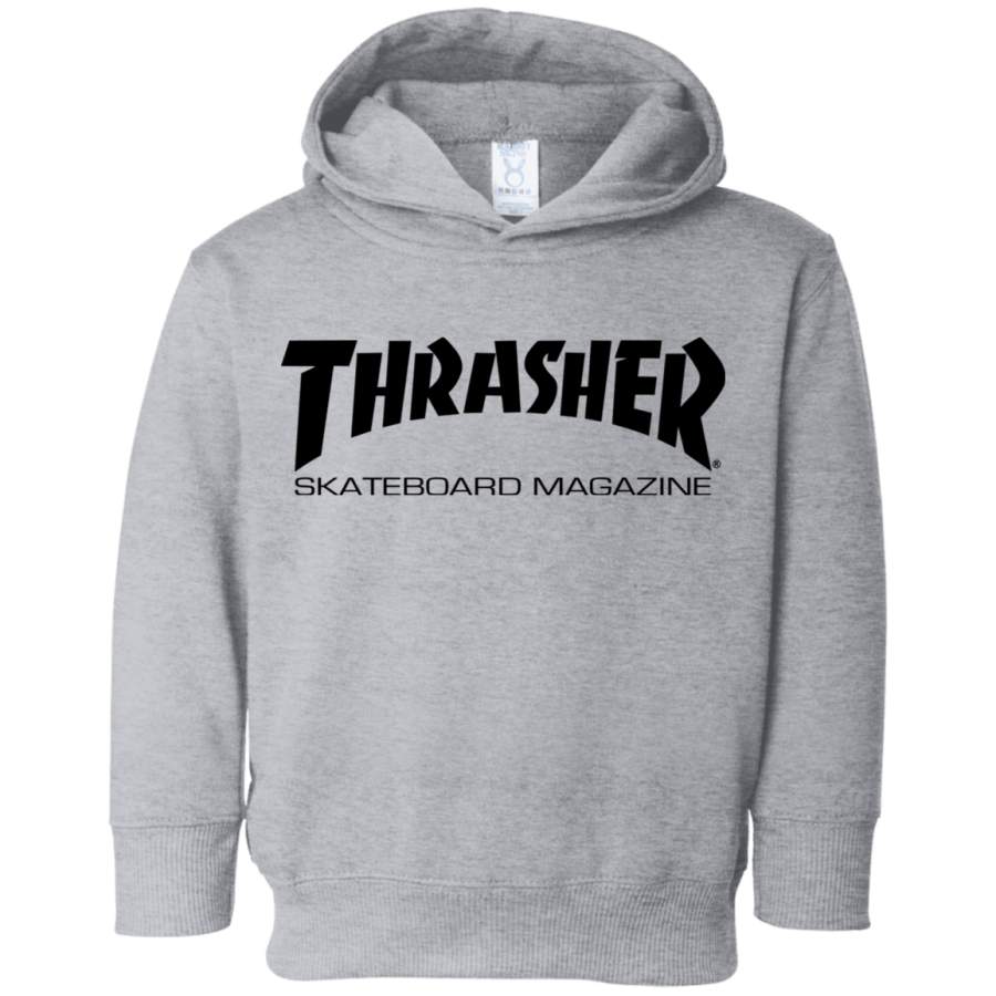 Thrasher Magazine Skateboarding black original logo 3326 Rabbit Skins Toddler Fleece Hoodie