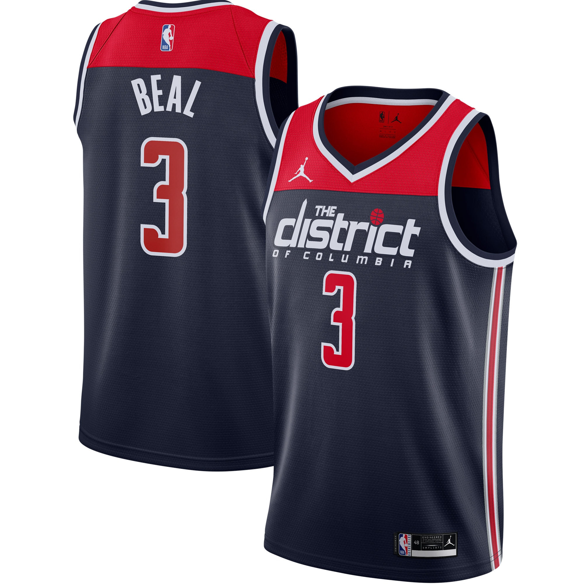 Bradley Beal Washington Wizards Jordan Brand 2020/21 Swingman Jersey – Statement Edition – Navy NBA