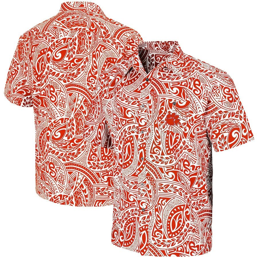 Clemson Tigers Orange Make Like A Tree Camp Hawaii Shirt Ha94605