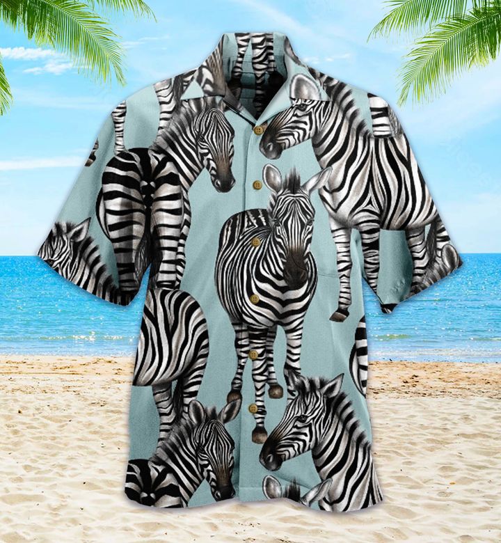 Zebra Green Hawaii Shirt Ha34624