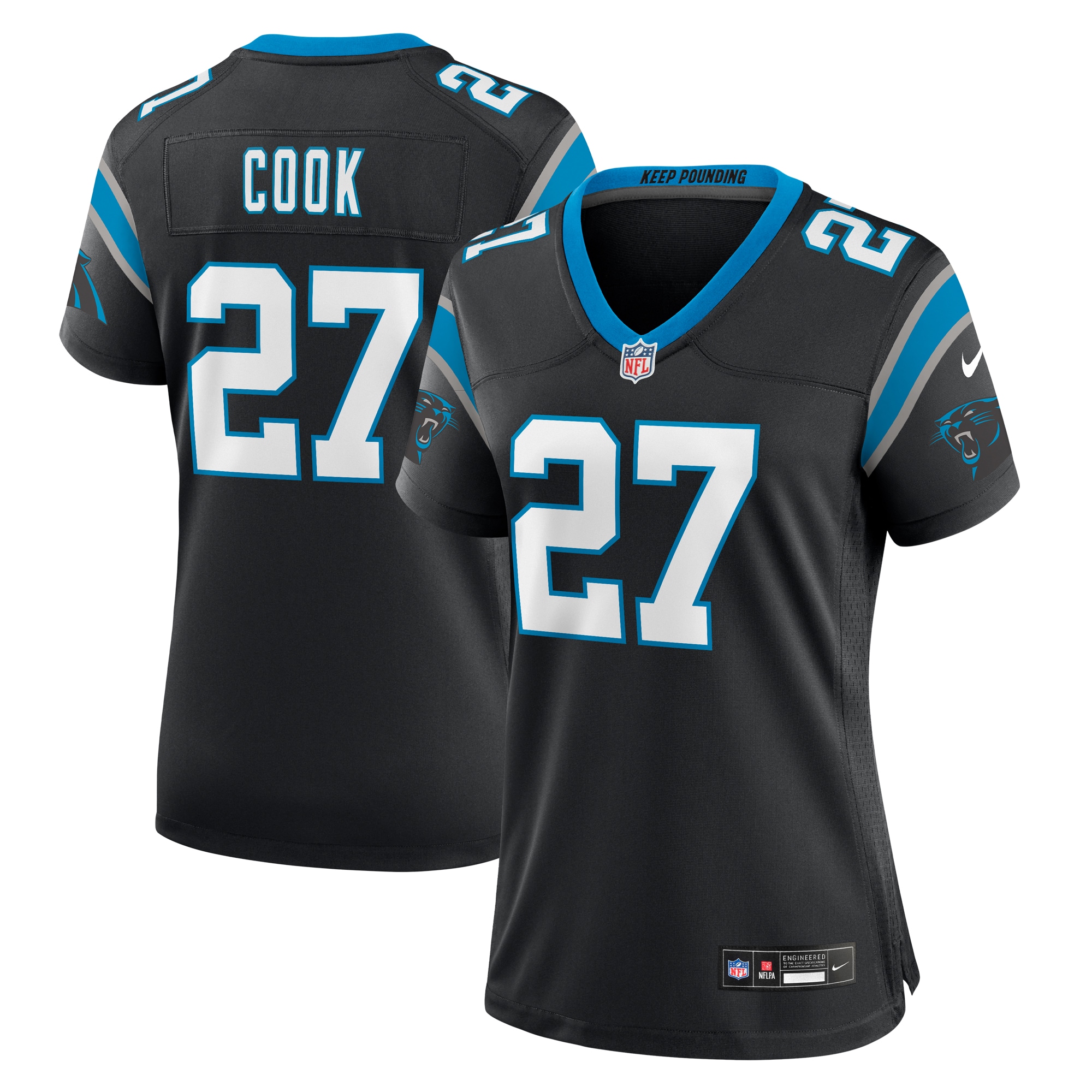 Women’s Carolina Panthers Alex Cook  Black  Game Jersey