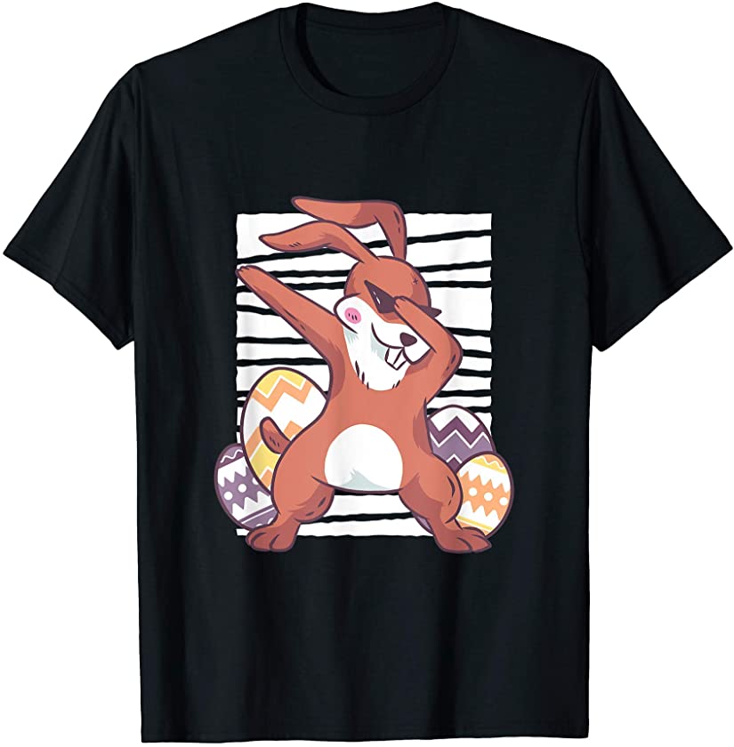 Dabbing Easter Bunny – Rabbit Dab Dance With Easter Eggs T-Shirt