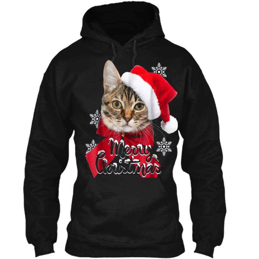 Christmas Cat Funny Women Santa Hat Girls 3D Gift Pullover Hoodie   Christmas Gift Ideas