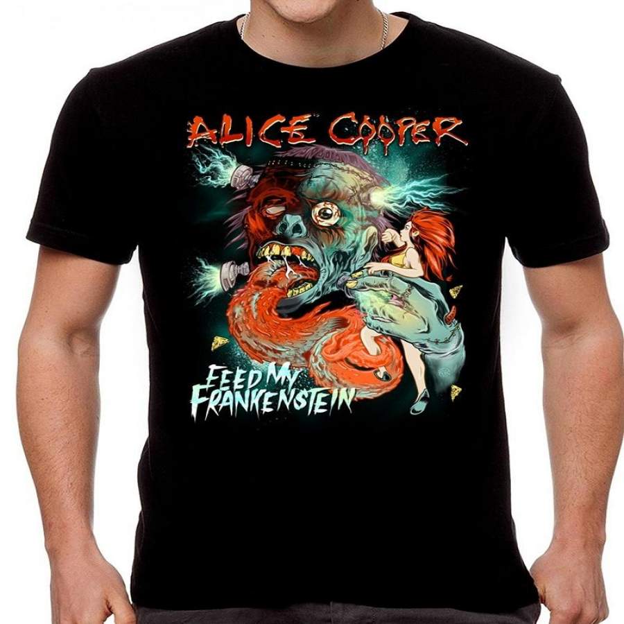 Men’s Fashion T-Shirt Alice Cooper Poster T-Shirt Men’s Casual Shirt Funny T-shirt for Men