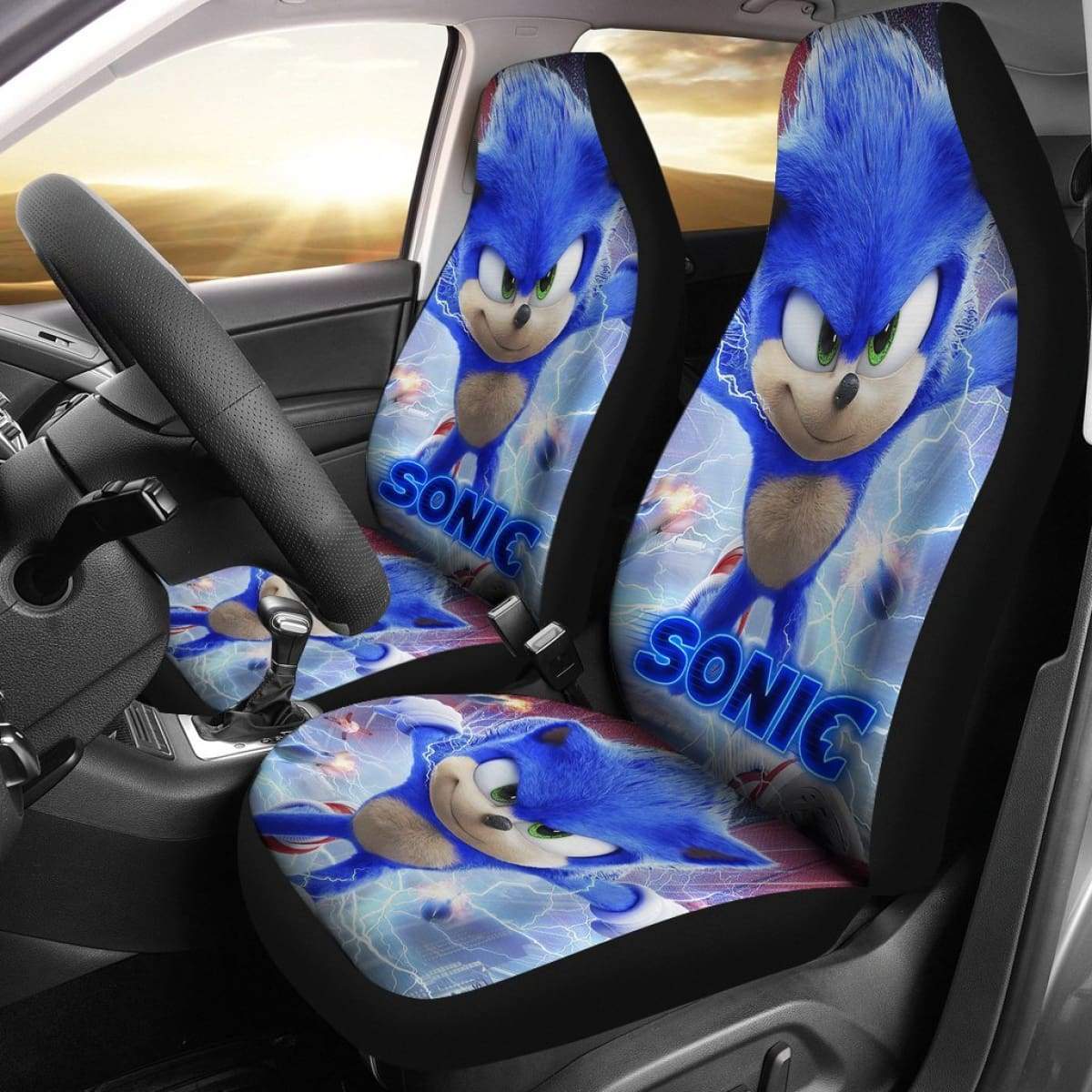 Sonic Car Seat Covers Movie Sonic The Hedgehog H040120 Universal Fit 225311