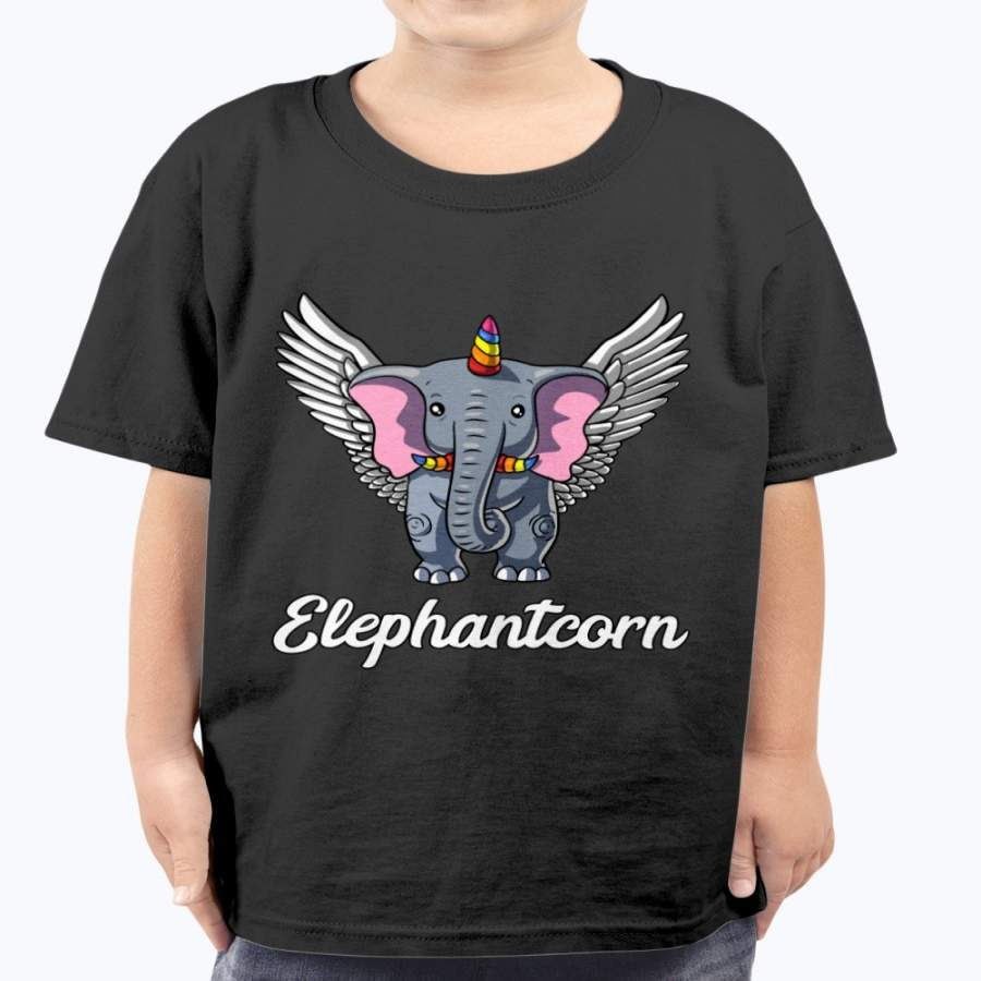 Elephant Unicorn Magical Funny Elephantcorn Youth Ultra Cotton T Shirt