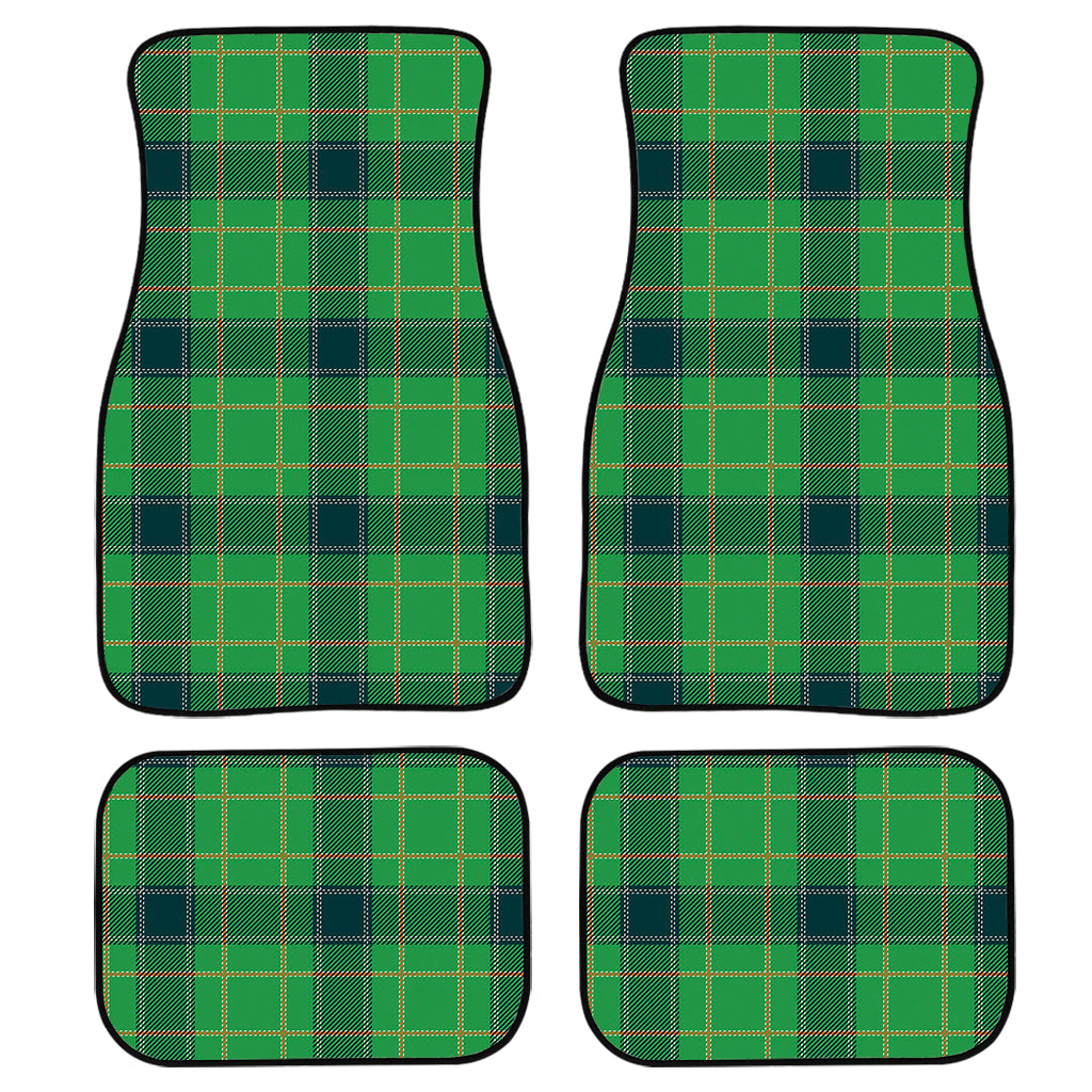 St. Patrick’S Day Scottish Plaid Print Front And Back Car Floor Mats, Front Car Mat