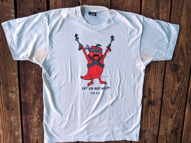 Vintage 1988 Eat Em And Weep Chili Pepper T S Shirt