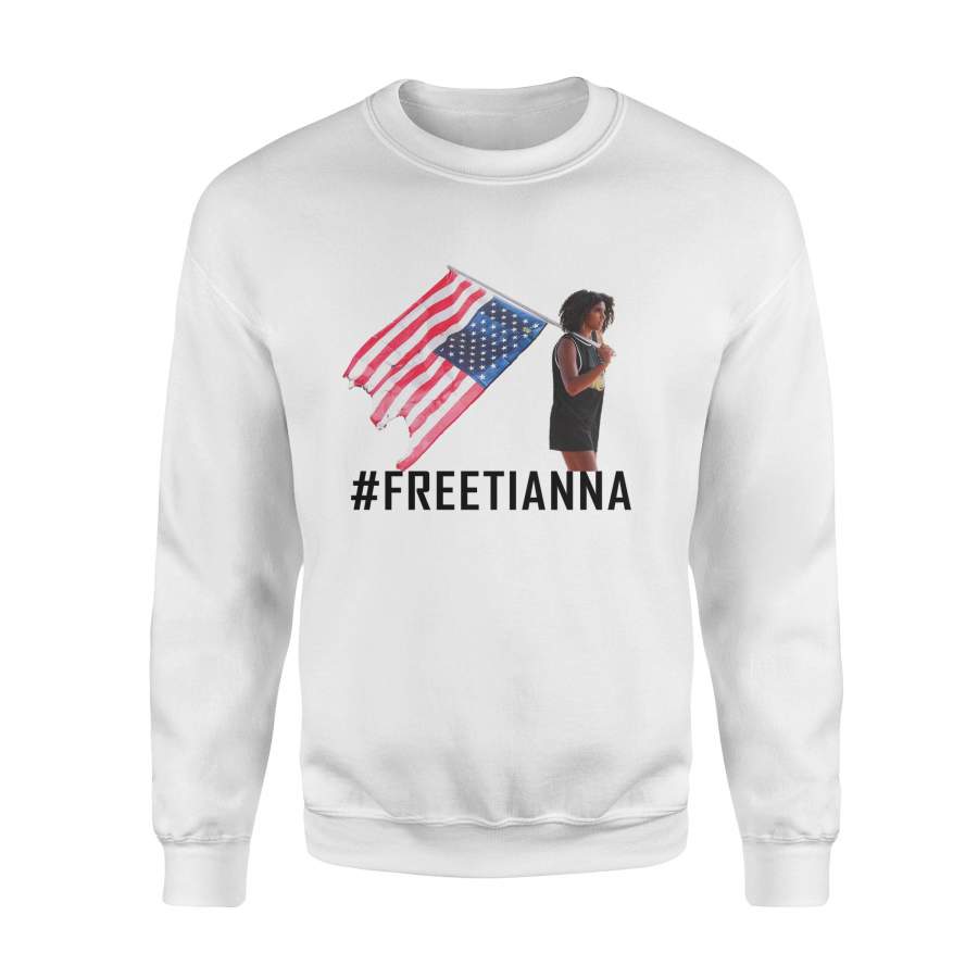 #FreeTianna Sweatshirt Black Lives Matter Tianna Arata Holding American Flag