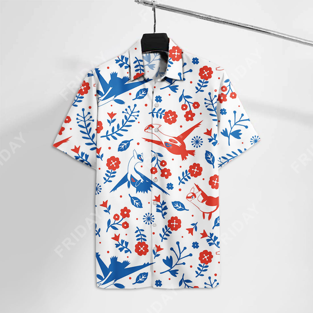 Pokemon Hawaii Shirt Latias Latios White Aloha Ha7930