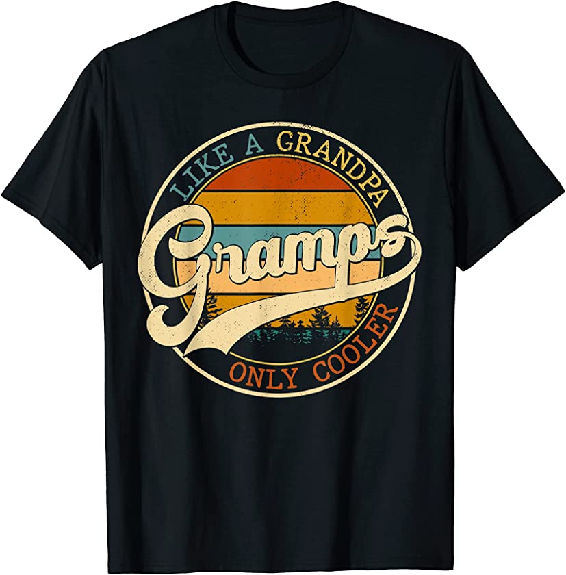 Vintage Gramps Like a Grandpa Only Cooler For Father Day T-Shirt