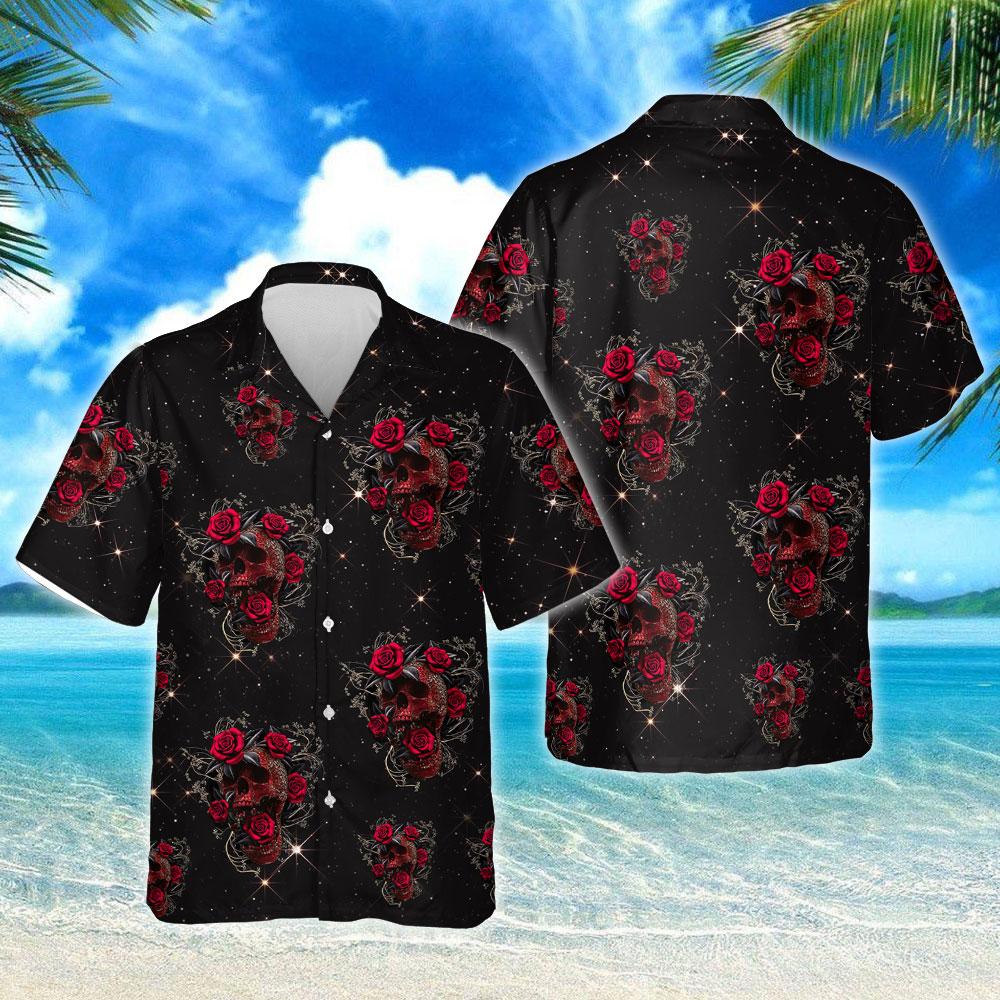 Skull Roses Hawaii Shirt Ha71394